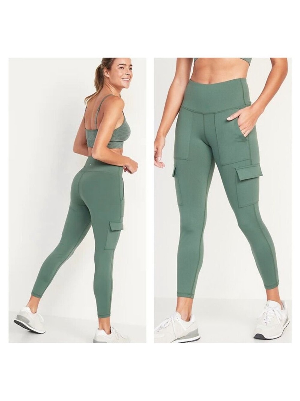 Old Navy High-Rise Cargo Leggings - Sage Green